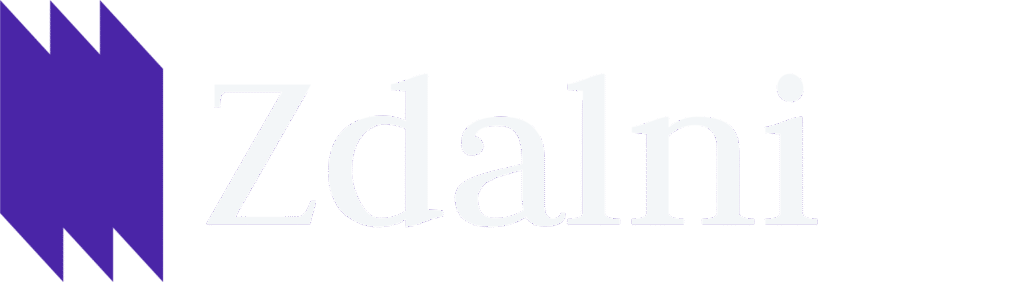 Logo "Zdalni" wersja na ciemne tło